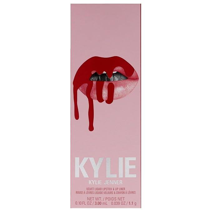 Velvet Lip Kit - 405 Red Velvet by Kylie Cosmetics for Women - 2 Pc 0.10oz Velvet Liquid Lipstick, 0.03oz Lip Liner