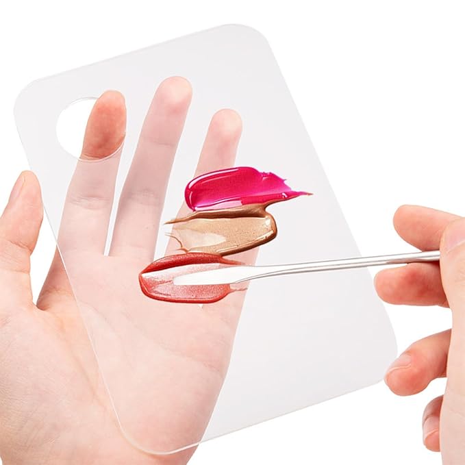 2 Pcs Acrylic Makeup Palette Makeup Mixing Tray