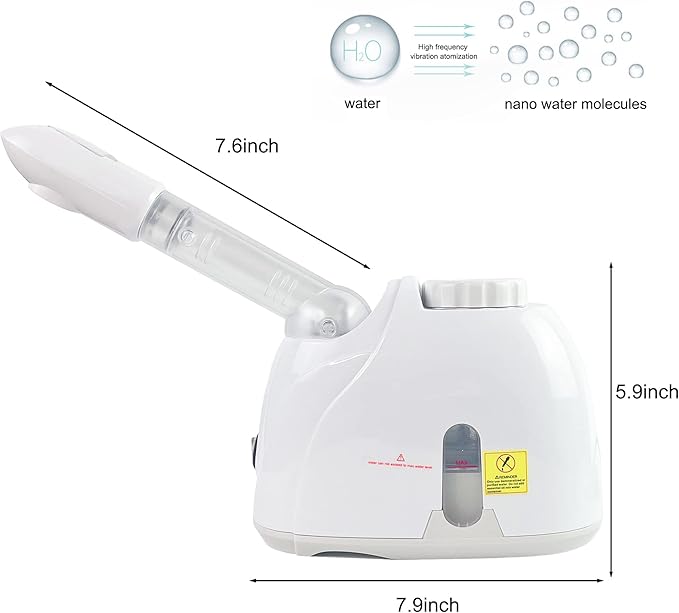 Facial Steamers with 360 Rotatable Sprayer, Face Steamer for Facial Deep Cleaning, Hot Mist Humidifier for Face Spa Sinuses Moisturizing, Home or Salon Use
