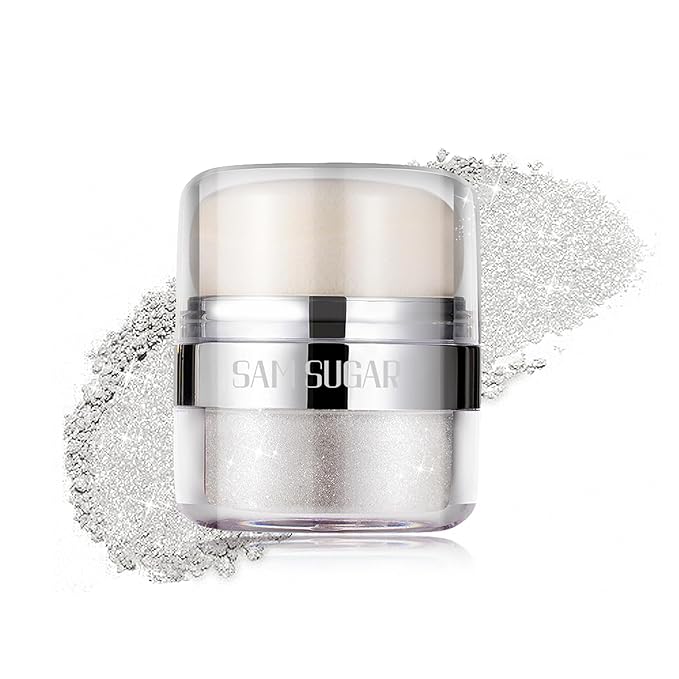 Glitter Body Highlighter Powder Body Shimmer Sparkle Face sponge head(03#)