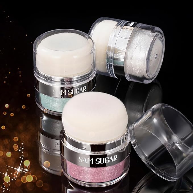 Glitter Body Highlighter Powder Body Shimmer Sparkle Face sponge head(05#)