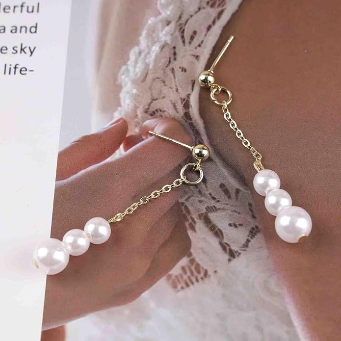 Vintage Pearl Drop Earrings Long Pearl
