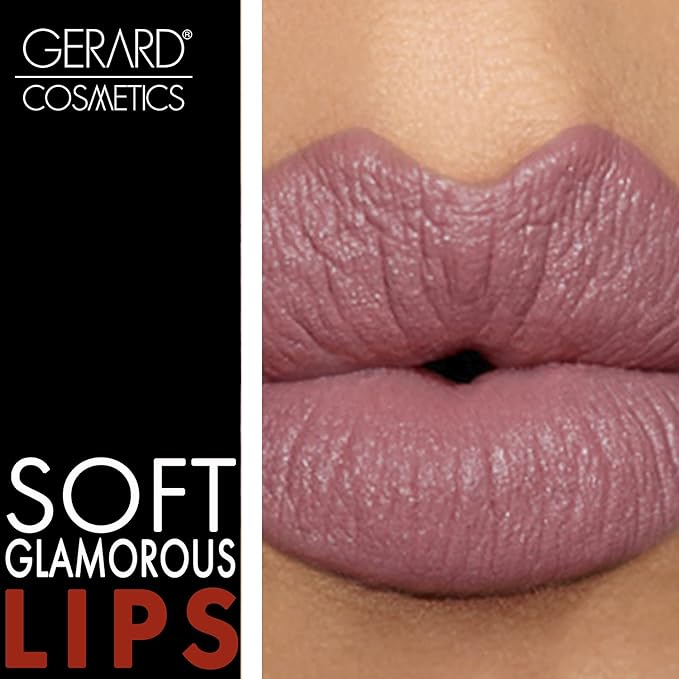 Gerard Cosmetics Lipstick Vintage Rose | Rose Mauve Lipstick with Luxe Satin Finish | Highly Pigmented, Smooth Formula with Hydrating Ingredients | Long Lasting | Cruelty Free & Made in USA
