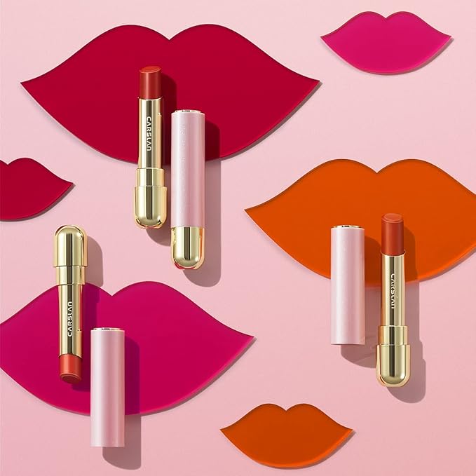 Moisturizing Creamy Lipstick, Long-lasting High Pigmented Lip Color, Smooth, Hydrating, Dark Red, 15