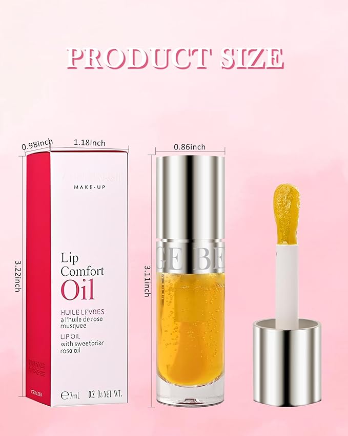 Lip Glow Oil-2Pcs Moisturizing Tinted Lip Gloss,Hydrating Comfort Glow