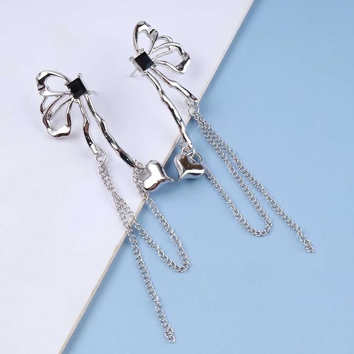Vintage Butterfly Dangle Earrings Long Butterfly