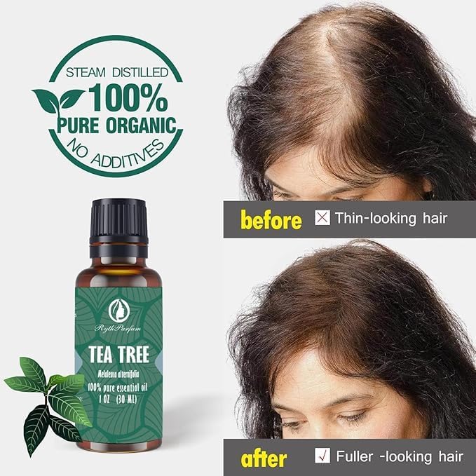 Pure Tea Tree Oil 30ML with ๐๐ซ๐๐๐ฎ๐๐ญ๐๐ ๐๐ฒ๐ ๐๐ซ๐จ๐ฉ๐ฉ๐๐ซ - Therapeutic Grade for Skin, Hair, Face,Toenails | 100% Natural Melaleuca Tea Tree Essential Oil for Face,Piercings, Scalp