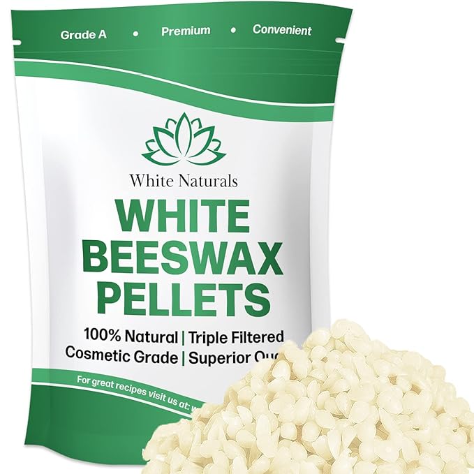 White Beeswax Pellets 8 oz, Pure, Naturals