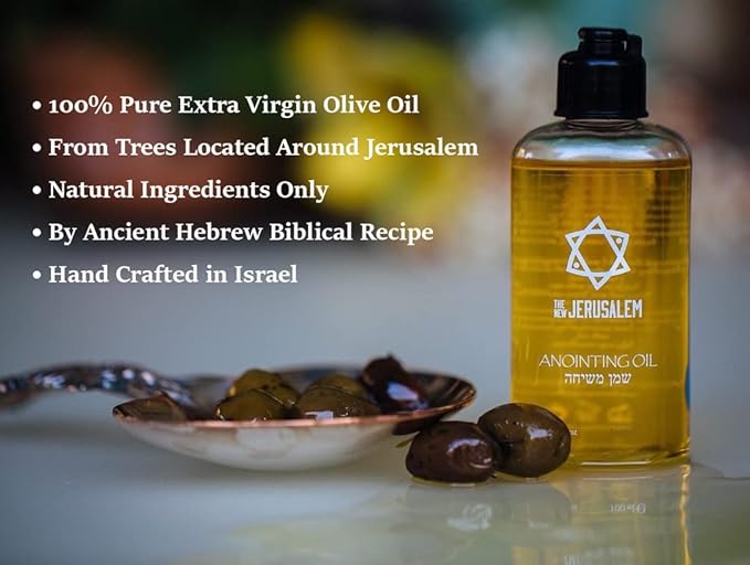 Holy Anointing Oil from Israel, Holy Spiritual Oils Bottles from Jerusalem Blessed, Handmade with Natural Ingredients and Blessed for Wedding Ceremony, Religious Use, 8.45 Fl Oz