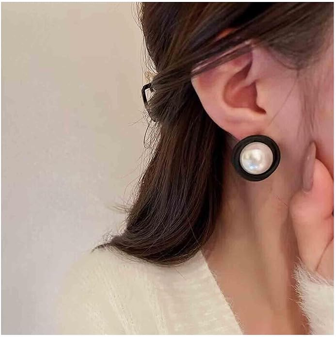 Vintage Mermaid Pearl Stud Earrings Half Pearl Earrings