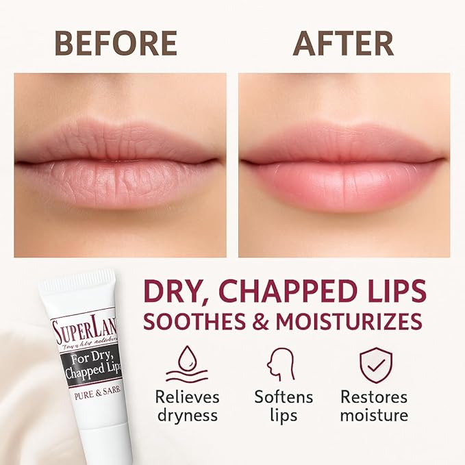 Lanolin Lip Balm 3 pack - Organic Lip Repair - Medical grade - Natural nipple cream - Moisturizer for dry cracked lips - Hydrating lip care - Ultra pure jojoba oil - Chapstick Men & Women (1.05 oz)