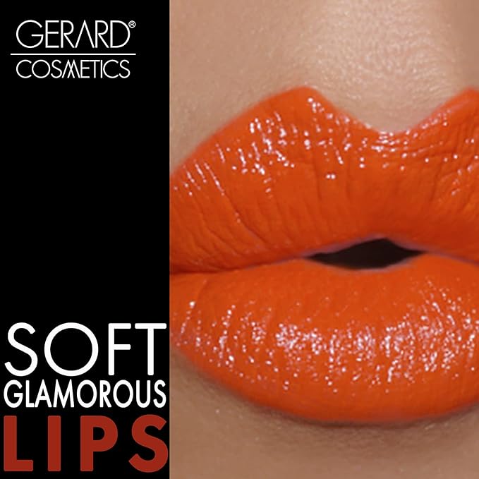 Gerard Cosmetics Lipstick Mai Tai | Orange Lipstick with Luxe Satin Finish | Highly Pigmented, Smooth Formula with Hydrating Ingredients | Long Lasting | Cruelty Free & Made in USA
