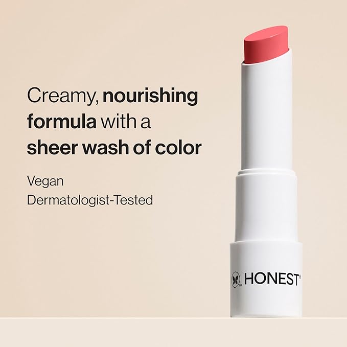 Honest Beauty Moisturizing Vegan Tinted Lip Balm 3-Pack | Antioxidant-rich Acai Extracts + Avocado Oil | Paraben Free + Cruelty Free