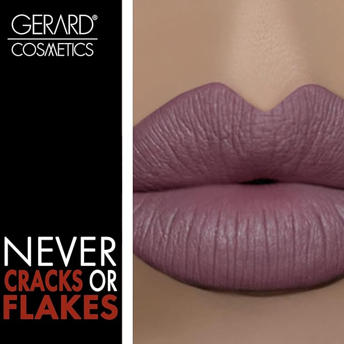 Gerard Cosmetics HydraMatte Liquid Lipstick Cher | Mauve Lipstick with Matte Finish | Long Lasting and Non-Drying | Super Pigmented Fully Opaque Lip Color