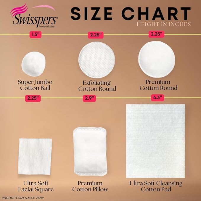 Swisspers premium exfoliating cotton rounds