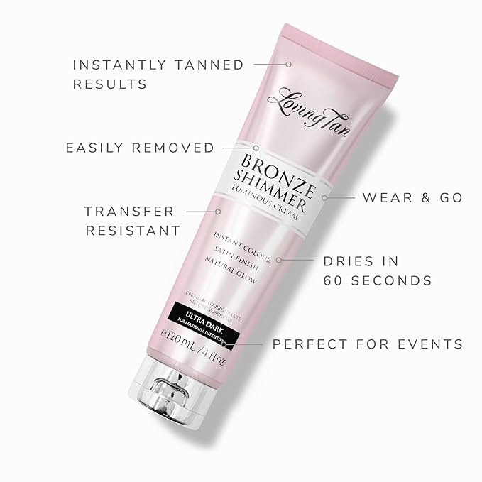 Loving Tan Bronze Shimmer Luminous Cream, Ultra Dark 4 FL Oz