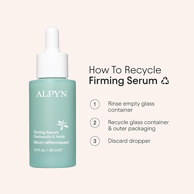 Alpyn Wild Nettle & Niacinamide Firming Serum | Visibly Smooth, Plump, & Moisturize | Reduce the Look of Fine Lines & Pores - For All Skin Types | 1 oz / 30 ml
