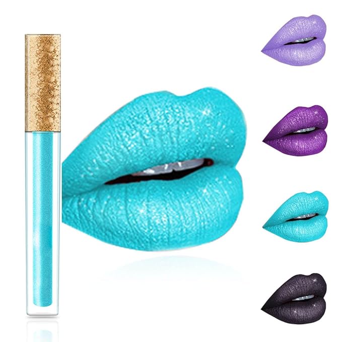Kilshye Matte Lipstick Long Lasting Liquid Lipsticks Waterproof Cream Lip Gloss High Pigment Lipstick Non Stick Cup Lip Makeup for Women and Girls Pack of 1 A Blue 8