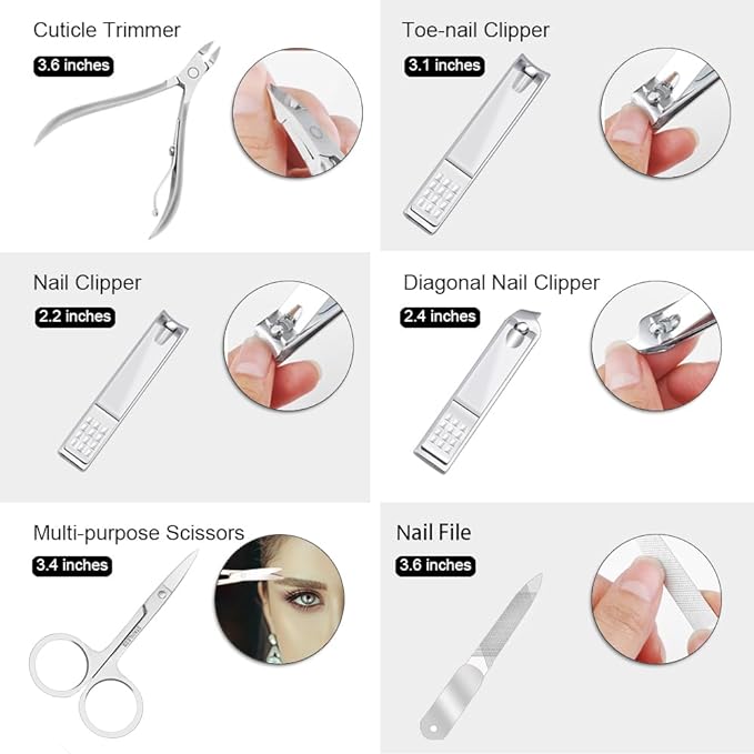Zizzon manicure, pedicure kit, nail