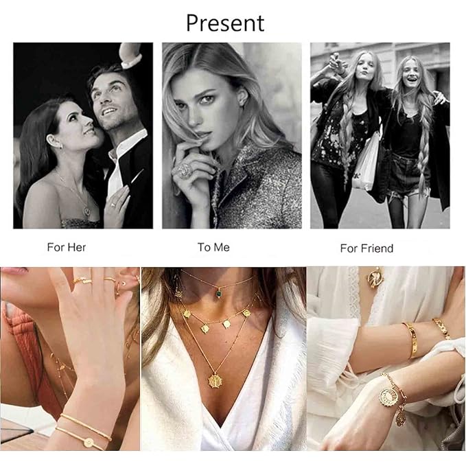 Boho Layered Pearl Necklace Choker Gold