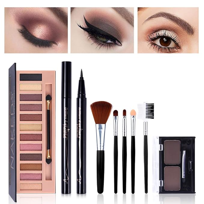 All in One Makeup Kit,12 Colors Nude Shimmer