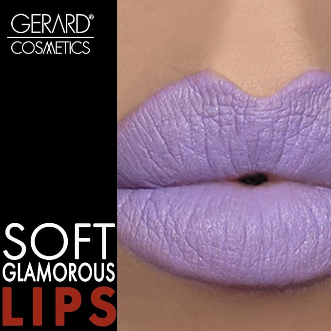 Gerard Cosmetics Lipstick Lilac Moon | Bright Purple Lipstick with Comfort Matte Finish | Highly Pigmented, Smooth Formula with Hydrating Ingredients | Cruelty Free & Made in USA