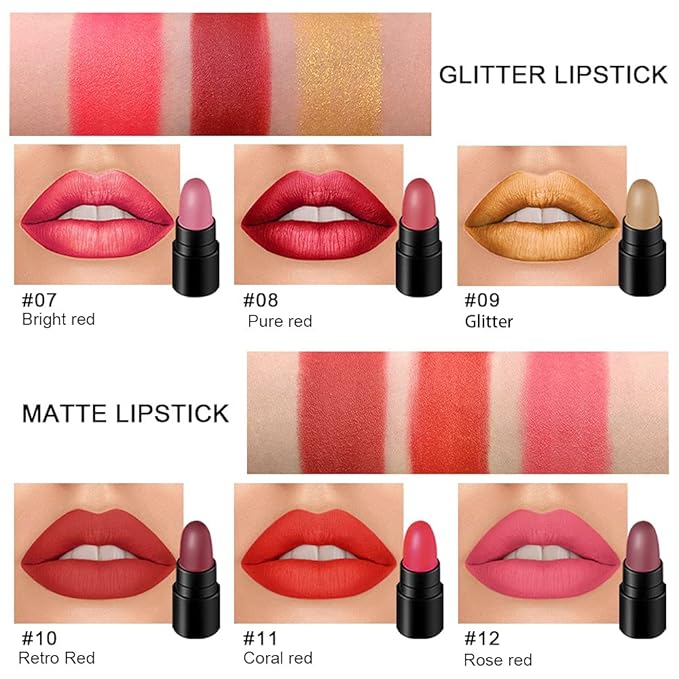 12Pcs Capsule Pills Lipstick Mini Lip Stick Packs 3G
