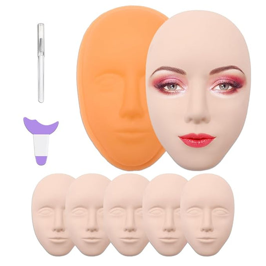 Makeup Practice Face Kit - Includes 6PCS Practice