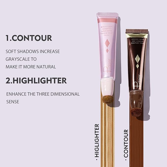 Liquid Contour Beauty Wand, Cream Contour Stick with (HIGHLIGHTER 04)