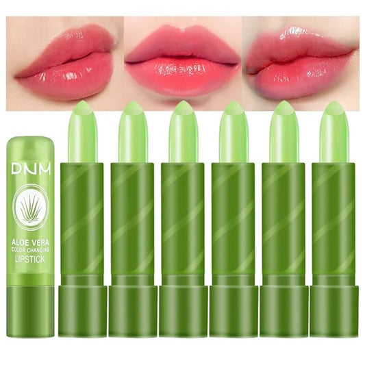 evpct 6Pcs Aloe Vera Tinted Lip Balms PH Changing