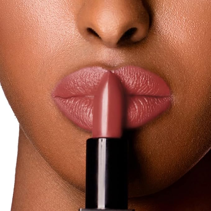 Semi-Matte Lipstick - Paradise, Rosy Nude - Natural Moisturizing Ingredients for All Day Wear - Paraben-Free, Cruelty-Free, Vegan Formula - Hydrating Highly-Pigmented Lip Makeup