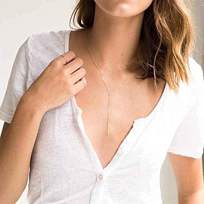 Boho Long Bar Necklace Choker Y