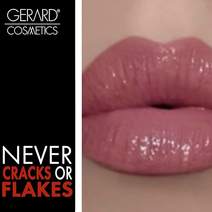 Gerard Cosmetics Color Your Smile Lip Gloss - Passion | Moisturizing Lip Gloss with Mirror and LED Light | Super Pigmented | Shiny Finish | Nude Lip Color | Cruelty Free and Made in USA