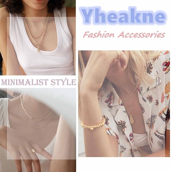 Boho Layered Cross Necklace Choker Gold