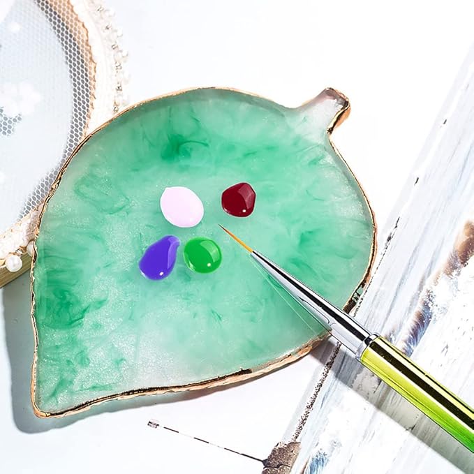 3pcs Resin Nail Art Palette Kit Adjustable Finger
