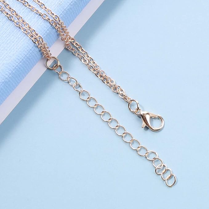 Boho Layered Disc Pearl Necklace Gold