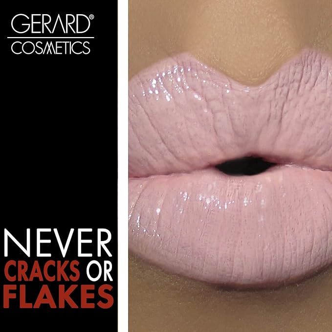 Gerard Cosmetics Color Your Smile Lip Gloss Spring Fling | Super Pigmented Pale Pink Lip Gloss with LED Light and Mirror | Shiny Finish | Hydrating Liquid Lip Color | Cruelty Free and Made in USA