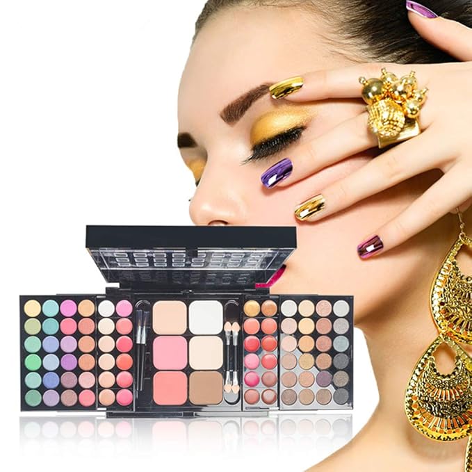 78 Color Makeup Palettes Kit, with 48 Pigmented