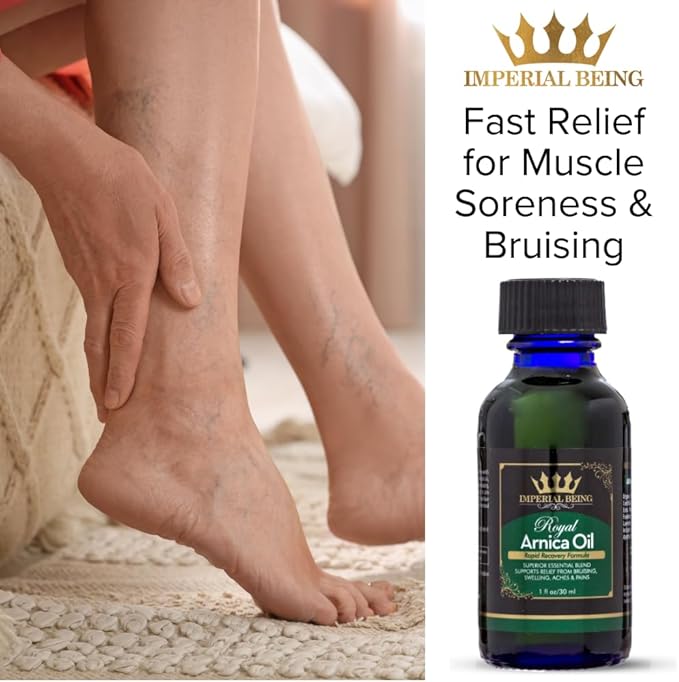 Royal Arnica Oil β Organic Herbal Blend for Muscle Recovery, Bruise Support, Joint Flexibility, Skin Vitality β Longer Lasting Than Arnica Cream or Gel β Infused with Essential Oils (2oz)