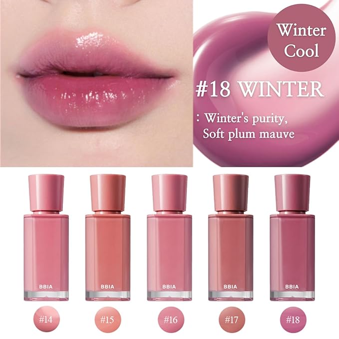BBIA Glow Lip Tint β Lip Plumping, Volumizing Glossy & Glowy Lip Stain Naturally Moisturizing Comfortable Texture Lightweight Long-Lasting Vivid Color Non-Sticky Non-Dry Korean (14 DAILY, Pack of 1)