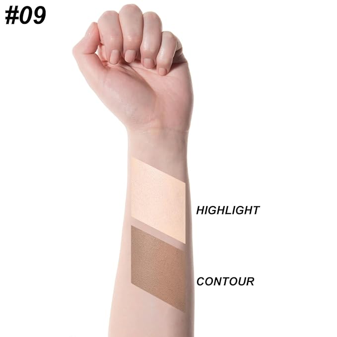 FOCALLURE 2 in 1 Cream Bronzer and Highlighter Pen,CUSTARD SAUCE