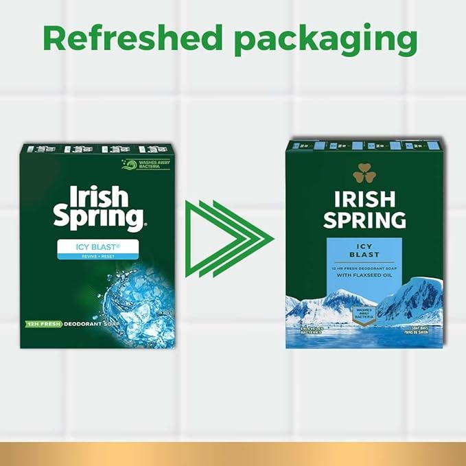 Irish Spring Icy Blast Bar Soap,
