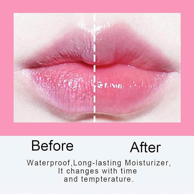 6Pcs Clear Magic Color Jelly Lipstick,Crystal Jelly Flower Color Changing Moisturizing Lip Gloss, Crystal Aloe Vera Lip Balm,Long Lasting PH Clear Temperature Lip Stick