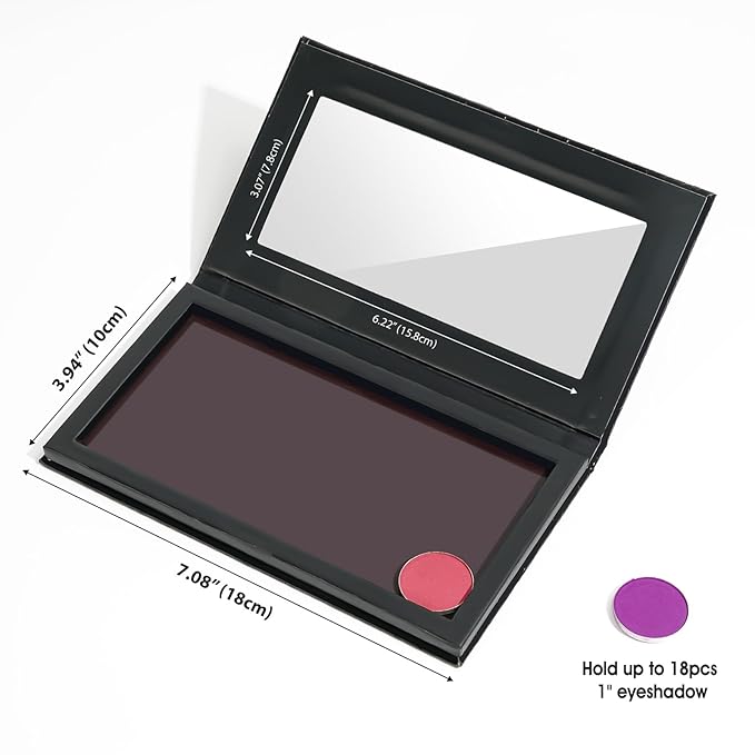 Lolalet 2 Pack Magnetic Makeup Palettes, Empty Magnetic