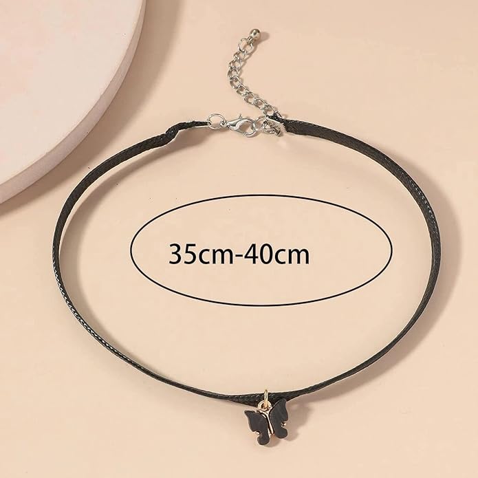 Vintage Black Choker Necklace Chain Goth