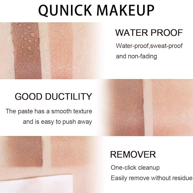 Kaely 2Pcs Cream Contour Highlighter Stick Kit,Bronzer Cheek Stick Waterproof,01+10