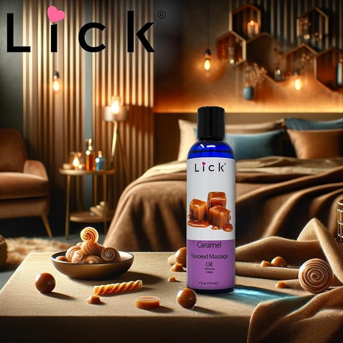 Caramel Flavored Massage Oil for Massage Therapy - Relaxing Muscle Massage for Men and Women with Natural Vitamin e Oil with Aromatherapy Oils for Skin use - Essential moisturizing Body Oils 4 oz