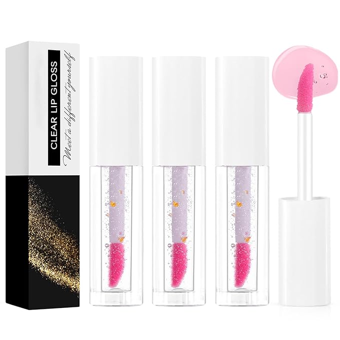 3 Pcs Color Changing Lip Gloss Tinted,Color Changing Lipstick Set PH Mood Magic Lipstick,Plumping Magic Mood Lipstick Lip Glaze, Long Lasting waterproof 24 hours,Longlasting Moisturizing Lip Glow Oil…