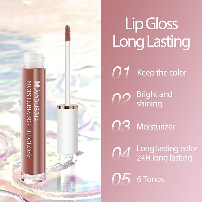 Moisturizing Lip Gloss, Non-Stick and Non-Drying Luminous Tinted Moisturizing