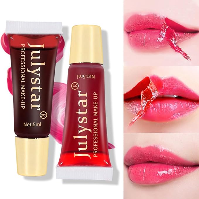 Charm Kiss Lip Stain Peel Off,Peel-Off Lip Glaze,Tattoo Glaze,Tattoo